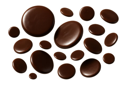 Chocolate discs for dessert topping - Powered by Adobe