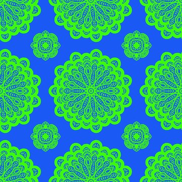 Lime Green Mandala Pattern