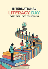 Colorful Literacy Day Celebration Vector