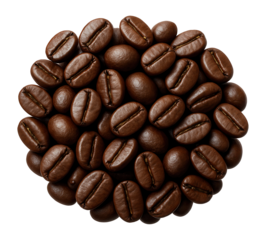 Whole coffee beans, fair trade, consistent shape