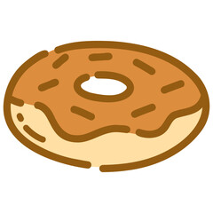 vector illustration of a chocolate donut