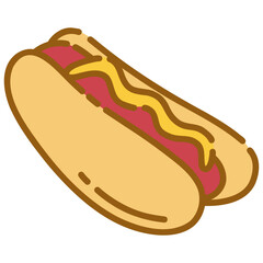 hot dog vector illustration