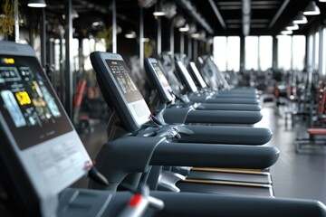 Treadmills in a Gym