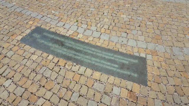 Brunnen und Font&auml;ne Mark Aurel am Friedensplatz, Kulturhauptstadt 2026, Trenč&iacute;n (Trencin), Slowakei