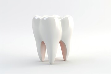 Dental 3d model teeth white white background.