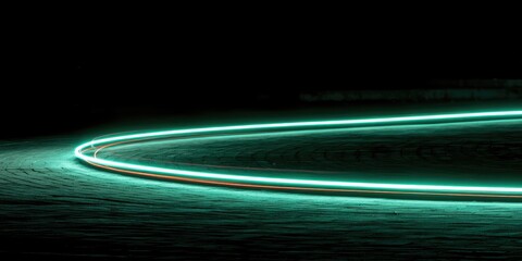 Green light circle on black