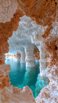Stunning Underwater Cave Illustration