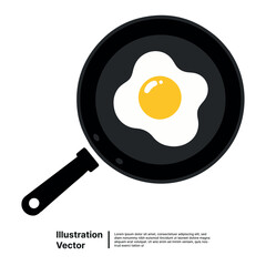 Delicious fried egg cooking in a black pan, perfect for a healthy breakfast meal