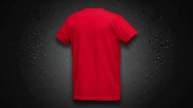 Red T-Shirt Against Dark Background