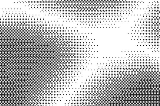 Pixel pattern background with bitmap gaming gradient texture. Retro abstract arcade effect graphic with dither gradation. Black and white halftone glitch noisy backdrop