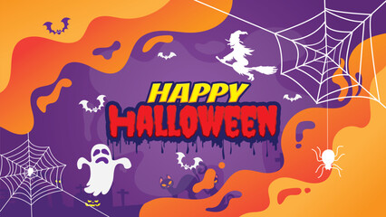 Illustration vector of happy Halloween.
