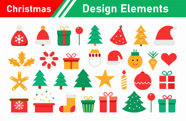 Christmas Design Elements Collection Festive Icons and Graphic Resources for Holiday Projects