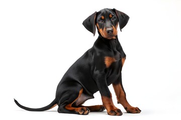 Adorable Doberman Pinscher Puppy Posing