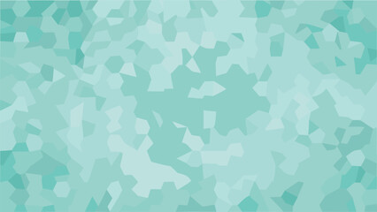 A mosaic background of various sized light blue and green geometric shapes