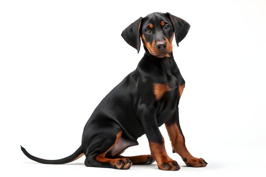 Adorable Doberman Pinscher Puppy Posing
