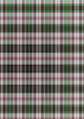Seamless plaid pattern featuring a red and white checkered design on a textured fabric backdrop