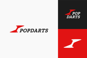 modern logo pop darts icon design vector ideas. Minimalist symbol pop dart logo vector design template with simple, elegant styles.