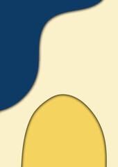 Vector paper cut layout design for presentation, flyer, poster. 3D simple background	
