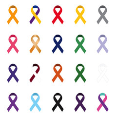 cancer ribbon ribbons color colorful