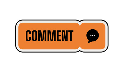 Orange Comment Button Design  A Simple, Clean Web UI Element