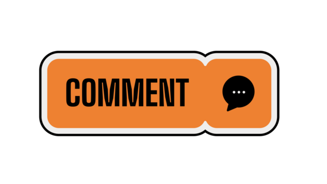Orange Comment Button Design  A Simple, Clean Web UI Element