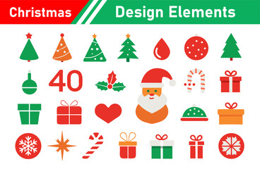 Christmas Design Elements Collection Festive Icons and Graphics for Holiday Projects
