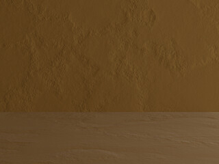 3D Abstract brown soil wall. Soil background