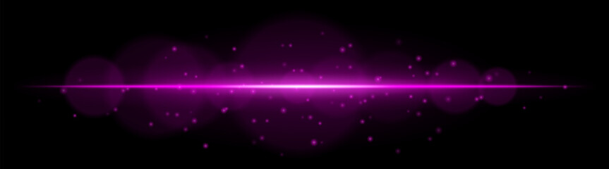 Particle light. Radiant beam with dynamic glow and flying dots. Creates atmosphere of speed, shine, motion, or high-tech visual signal.