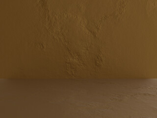 3D Abstract brown soil wall. Soil background
