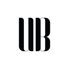 UB monogram logo design letter text name symbol monochrome logotype alphabet character simple logo