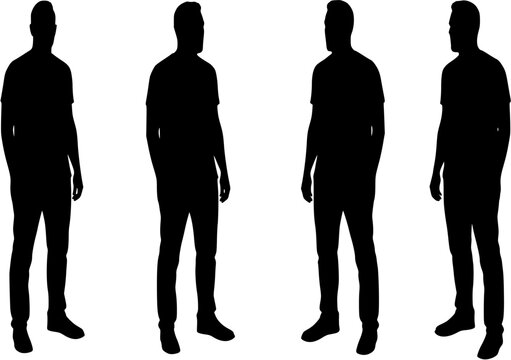 Vector silhouette of a man.

