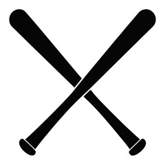 Baseball bats vector clean black silhouette design white background