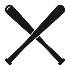 Baseball bats vector clean black silhouette design white background