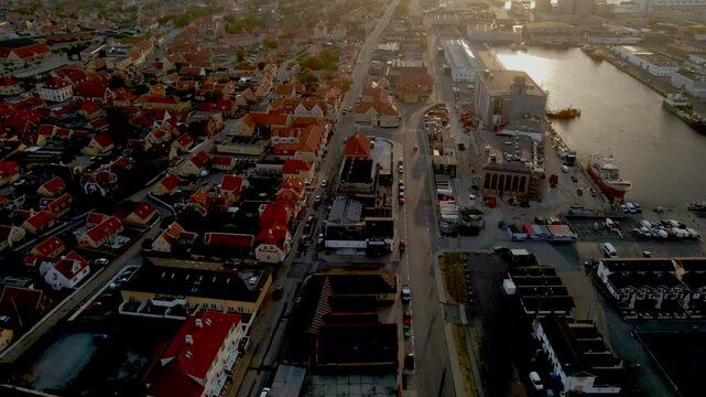 Aerial views of Skagen in Northern Denmark