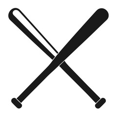 Baseball bats vector clean black silhouette design white background