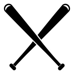 Baseball bats vector clean black silhouette design white background