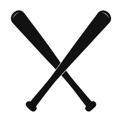 Baseball bats vector clean black silhouette design white background