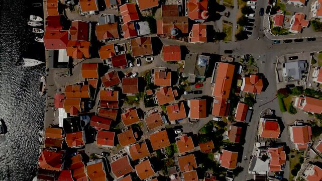 Aerial views of Smogen in Western Sweden
