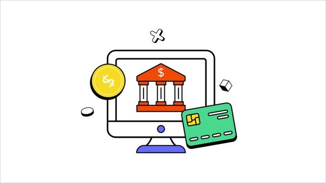 Online Banking   Animation MP4 file
