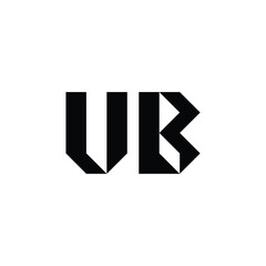 UB monogram logo design letter text name symbol monochrome logotype alphabet character simple logo
