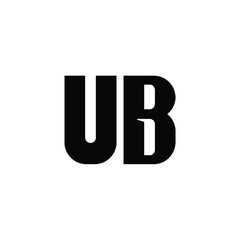 UB monogram logo design letter text name symbol monochrome logotype alphabet character simple logo
