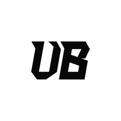 UB monogram logo design letter text name symbol monochrome logotype alphabet character simple logo