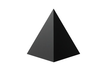 Fototapeta premium Black triangular pyramid isolated on transparent background