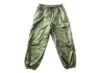 Nylon parachute pants isolated on white background