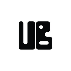 UB monogram logo design letter text name symbol monochrome logotype alphabet character simple logo