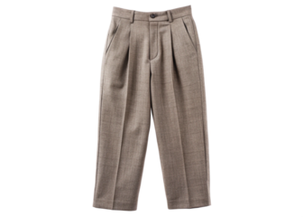 High-waist wool trousers isolated on white background