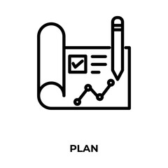 Plan Vector, Icon Or Logo Sign Isolated Symbol Illustration