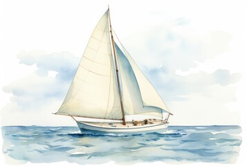 Fototapeta premium Sailboat watercraft vehicle yacht.