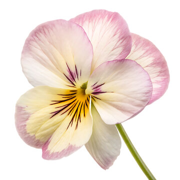 Colorful organic edible viola flower garnish isolated on a transparent background png