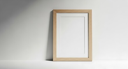 Wooden Frame with Blank Picture or Mirror.